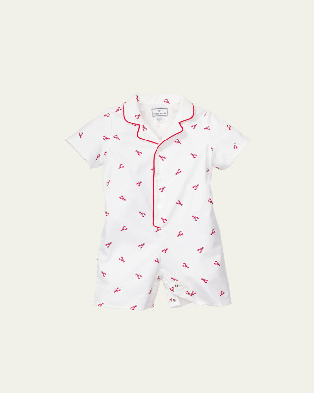 Kid's Brixham Lobsters-Print Pajamas, Size Newborn-24M