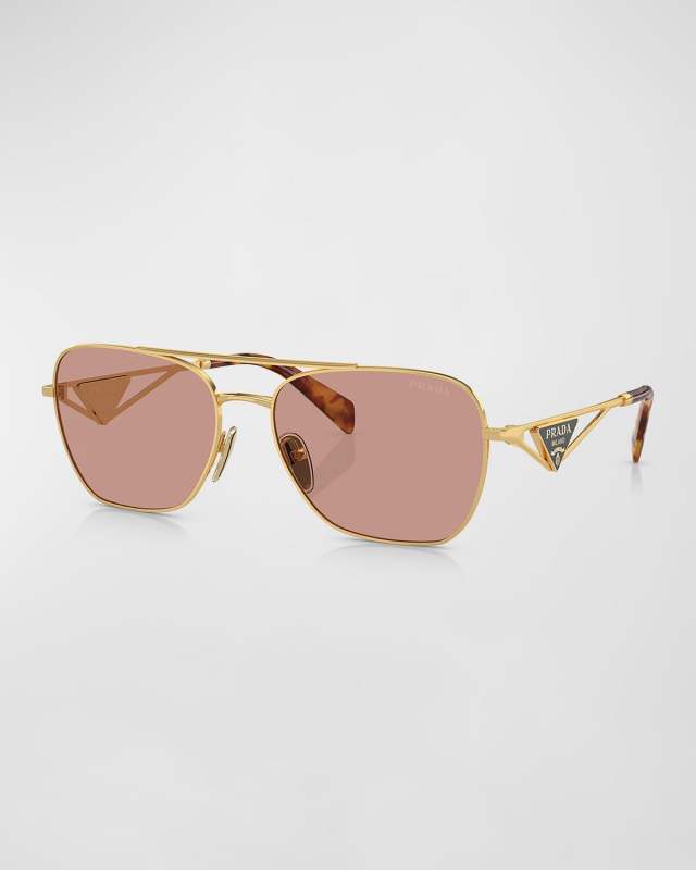 Logo Steel Aviator Sunglasses