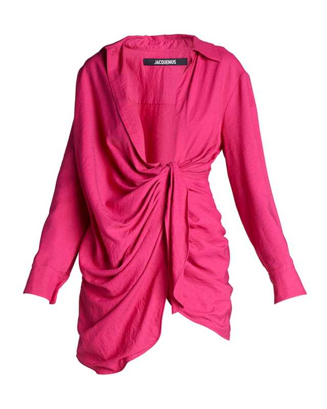 Bahia Draped Mini Shirtdress