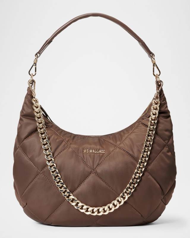 Madison Quilted Nylon Shoulder Bag