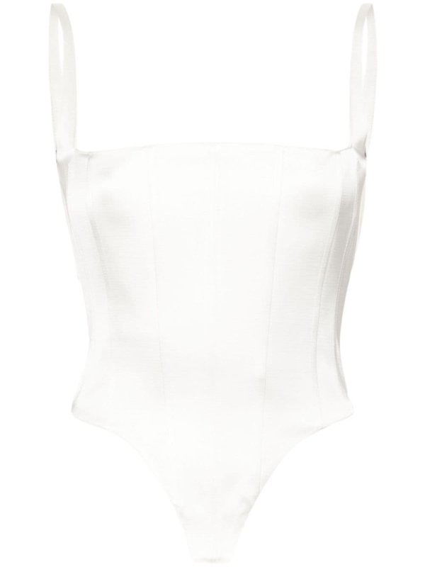 square-neck corset-style top