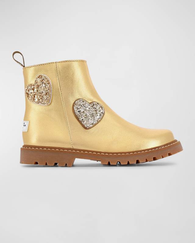 Girl's Amora Glitter Heart Boots, Toddler/Kids