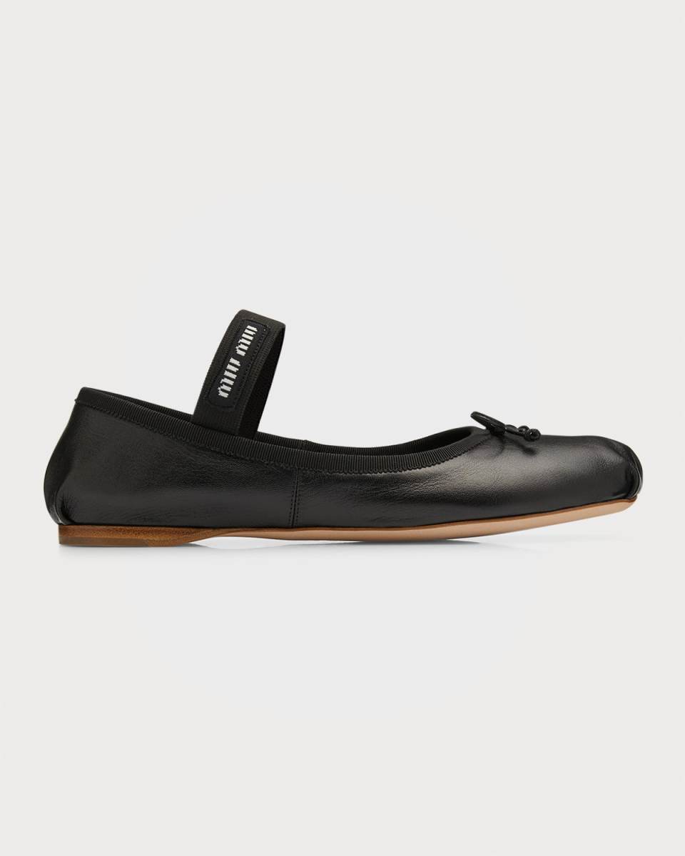 Leather Ballerina Flats