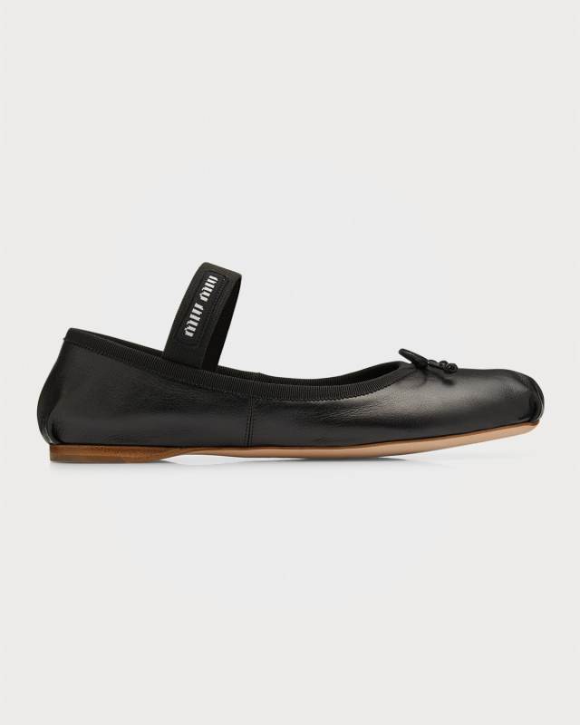 Leather Ballerina Flats