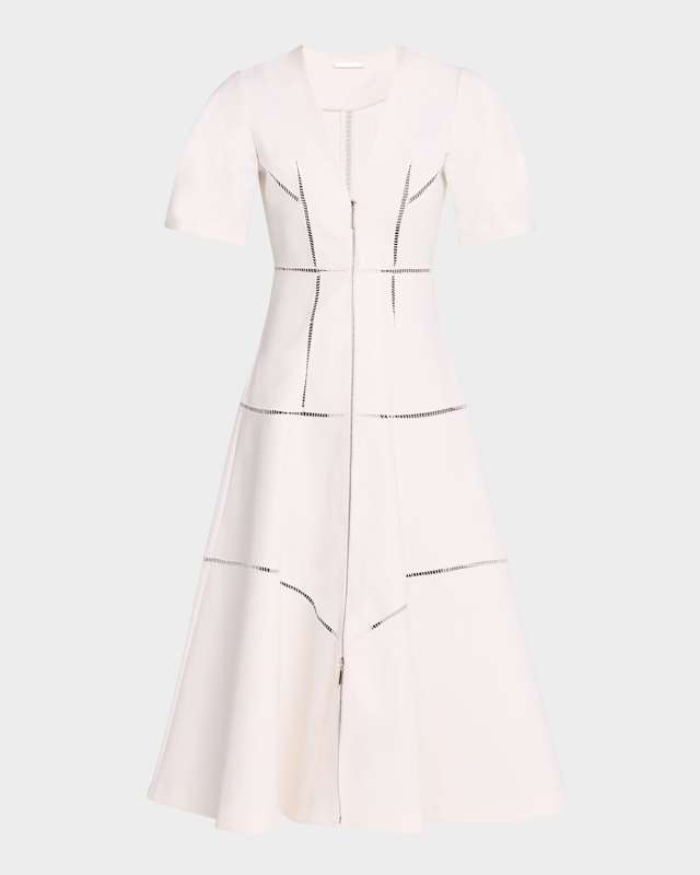 Valry Short-Sleeve Midi Dress