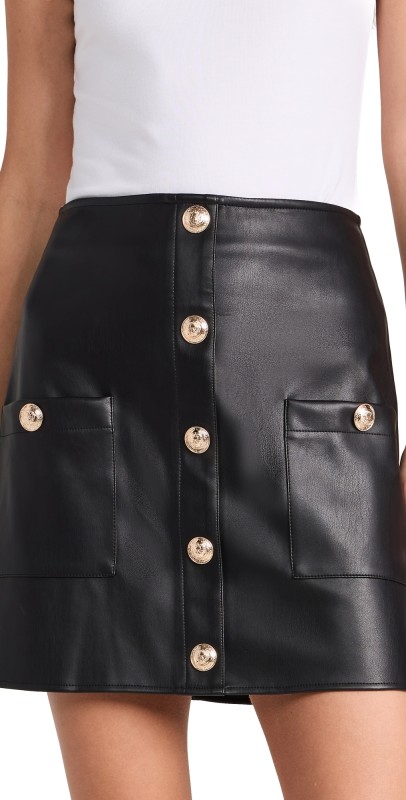 L'AGENCE Truman Mini Skirt Black