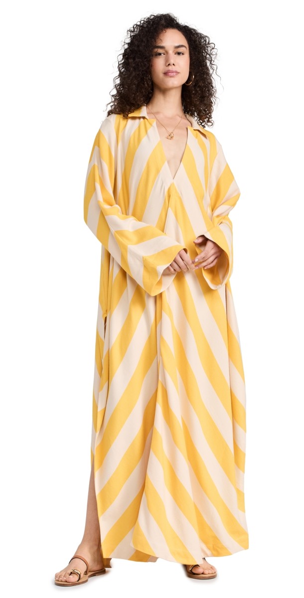 MARRAKSHI LIFE V Neck Caftan Stripe 1