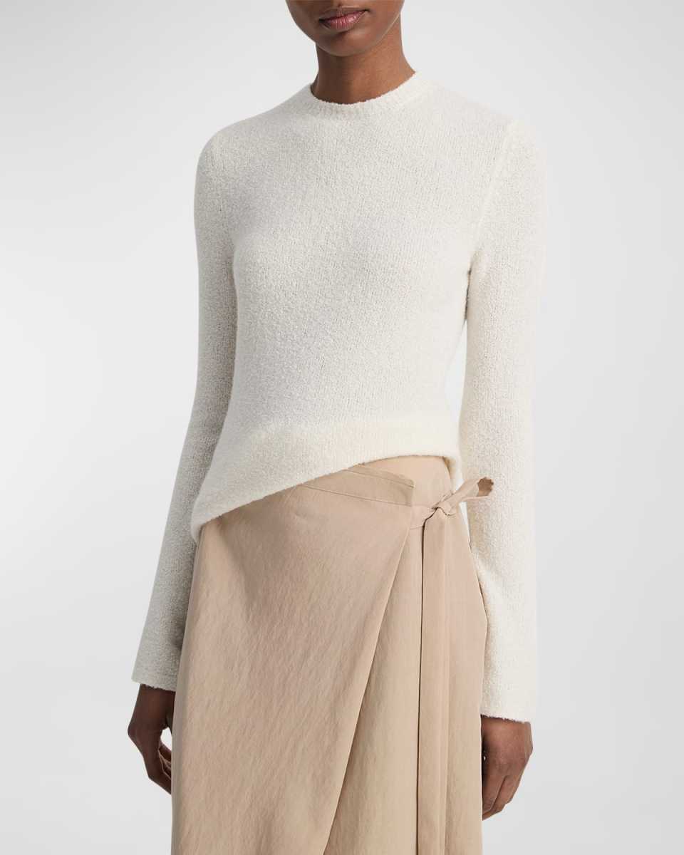 Bouclé Silk-Blend Crewneck Sweat