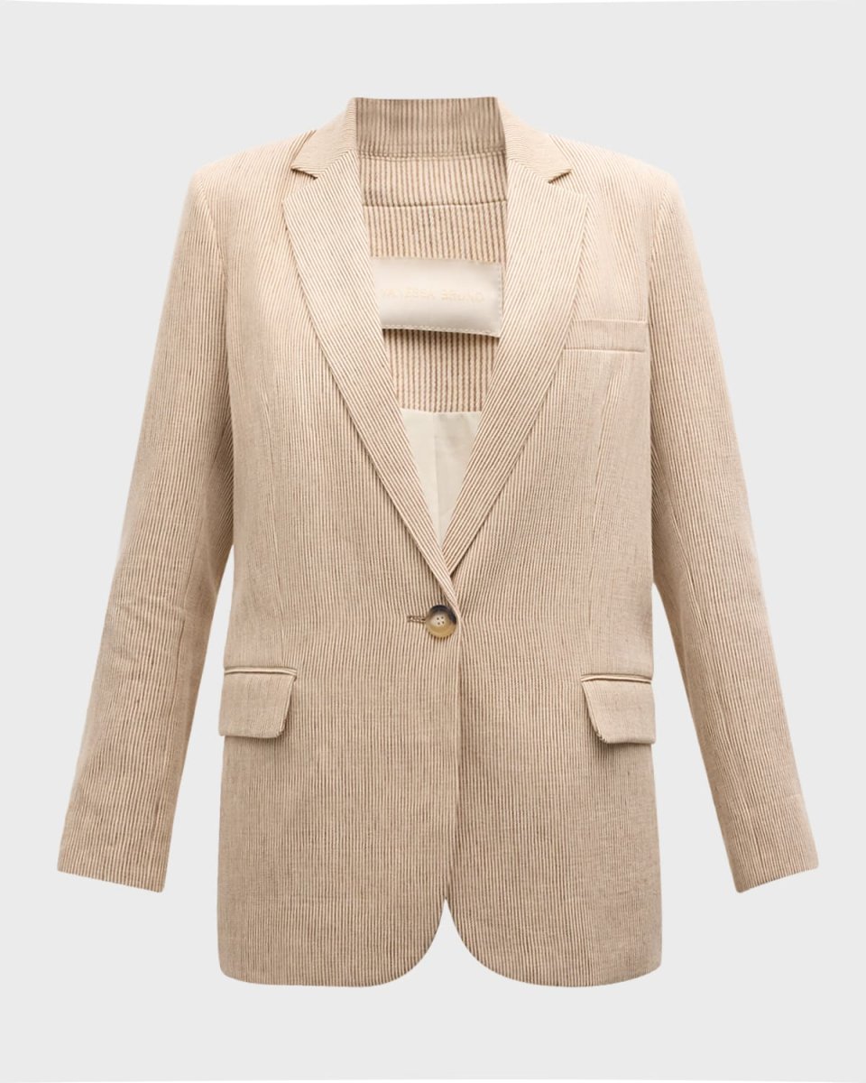 Tilia Striped Single-Button Blazer
