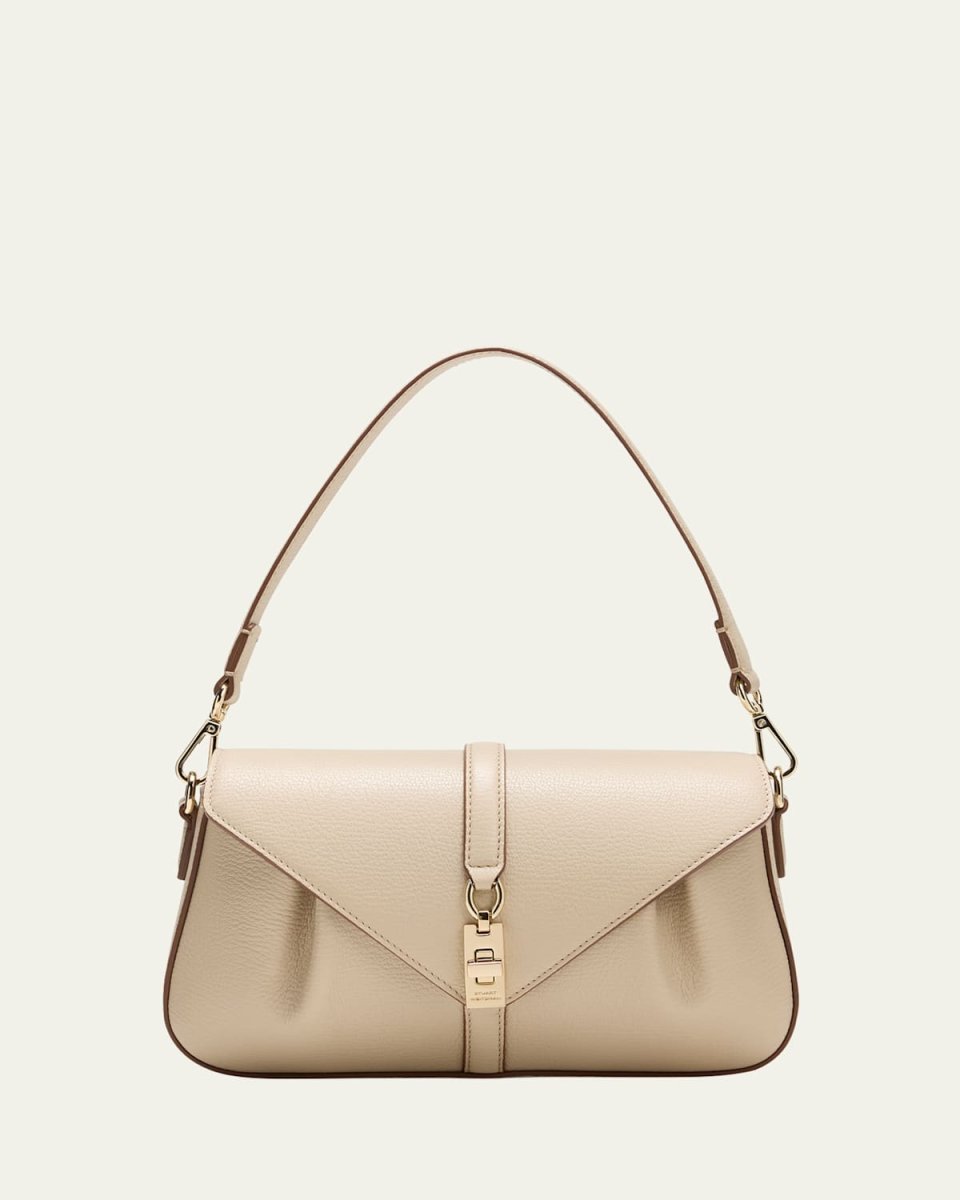 Milan Envelope Flap Leather Shoulder Bag