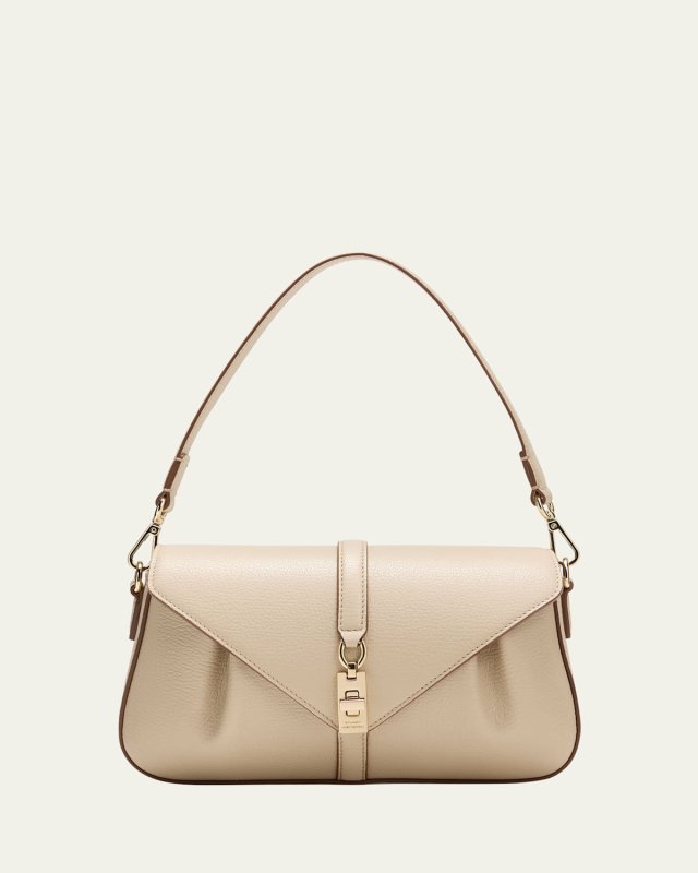 Milan Envelope Flap Leather Shoulder Bag