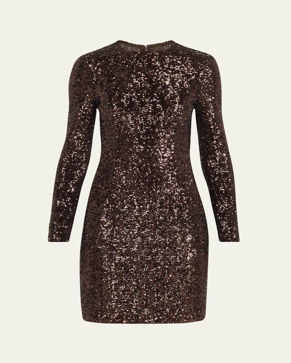 Sequin Long Sleeve Mini Dress