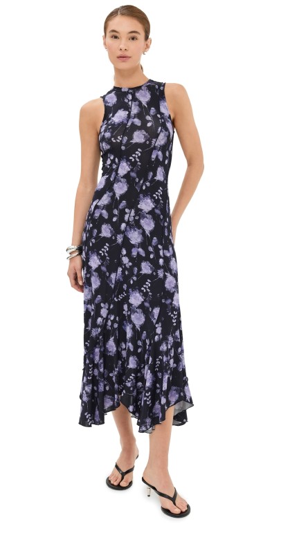Prabal Gurung Tulsi Patch Dress Purple Multi
