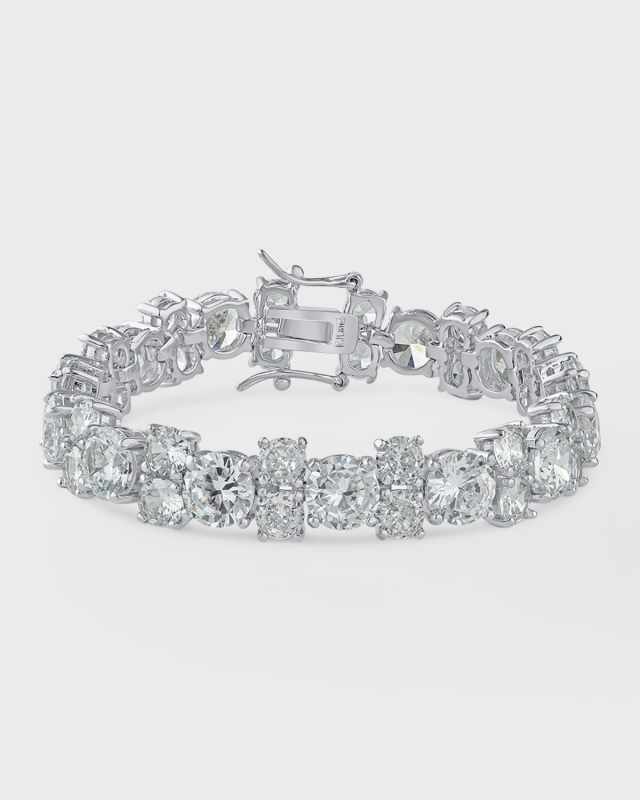 Multi-Size Round Cubic Zirconia Tennis Bracelet