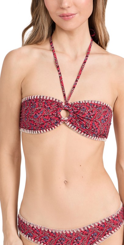 Isabel Marant Starnea Bikini Top Cranberry