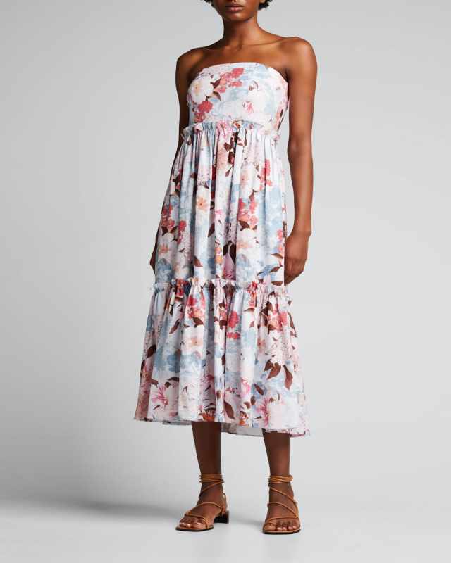 Torres Strapless Midi Dress
