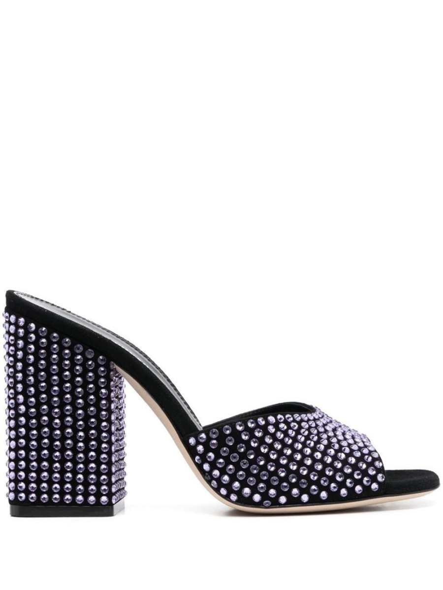 crystal-embellished 105mm mules