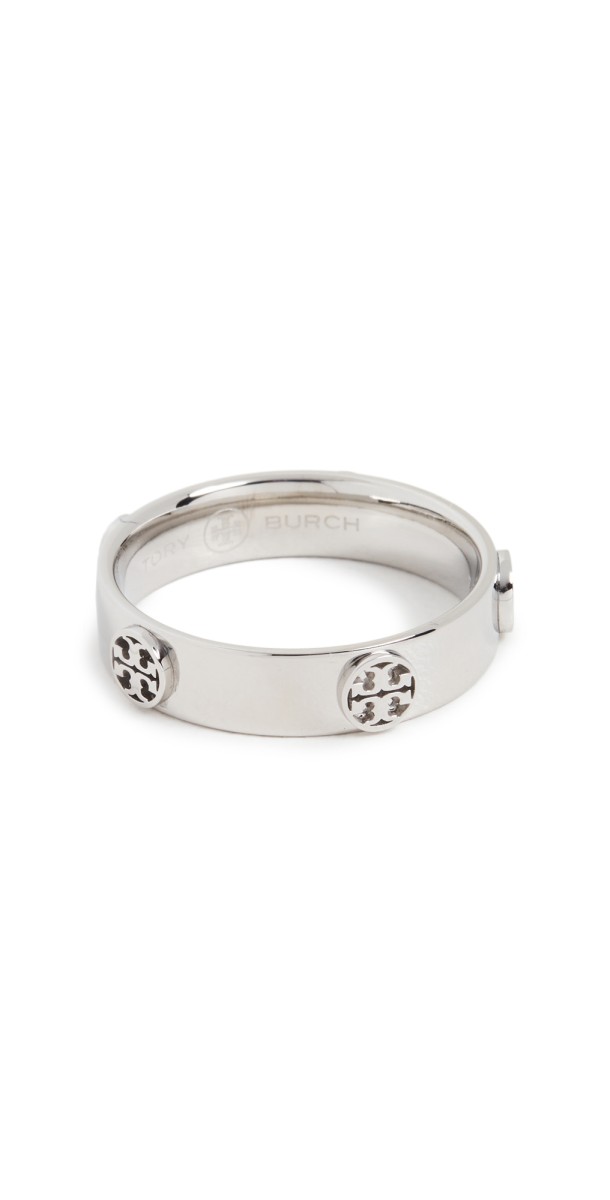 Tory Burch Miller Stud Ring Tory Silver