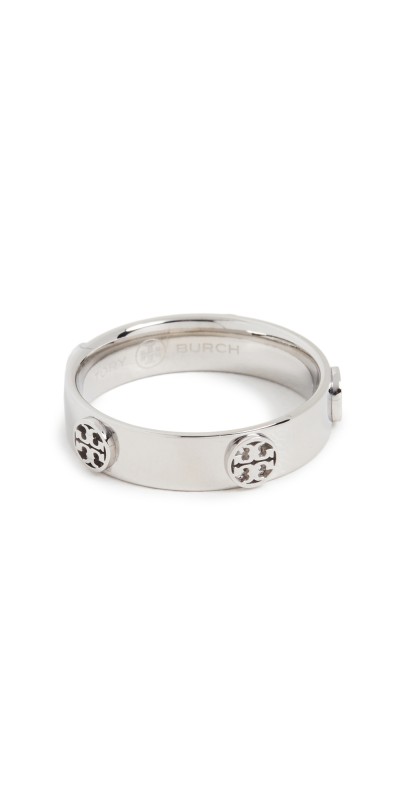 Tory Burch Miller Stud Ring Tory Silver