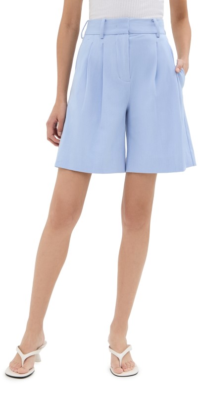 STAUD Long Luisa Shorts Periwinkle