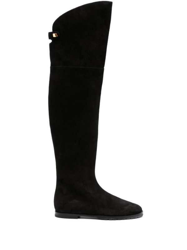 Stefania knee-high suede boots