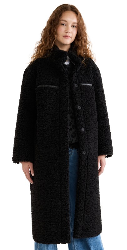 Apparis Tilly Reversible Faux Shearling 2 Coat Noir