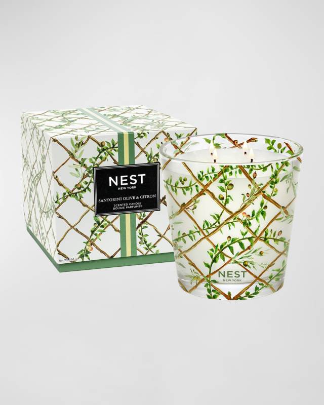 Santorini Olive & Citron Luxury 4-Wick Specialty Candle, 1.34 kg