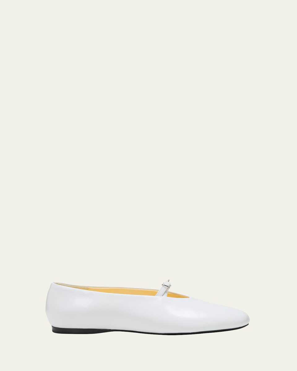Tee Leather Mary Jane Ballerina Flats