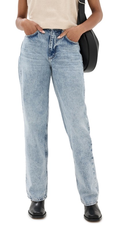 rag & bone Shea High Rise Relaxed Straight Jeans Quincy