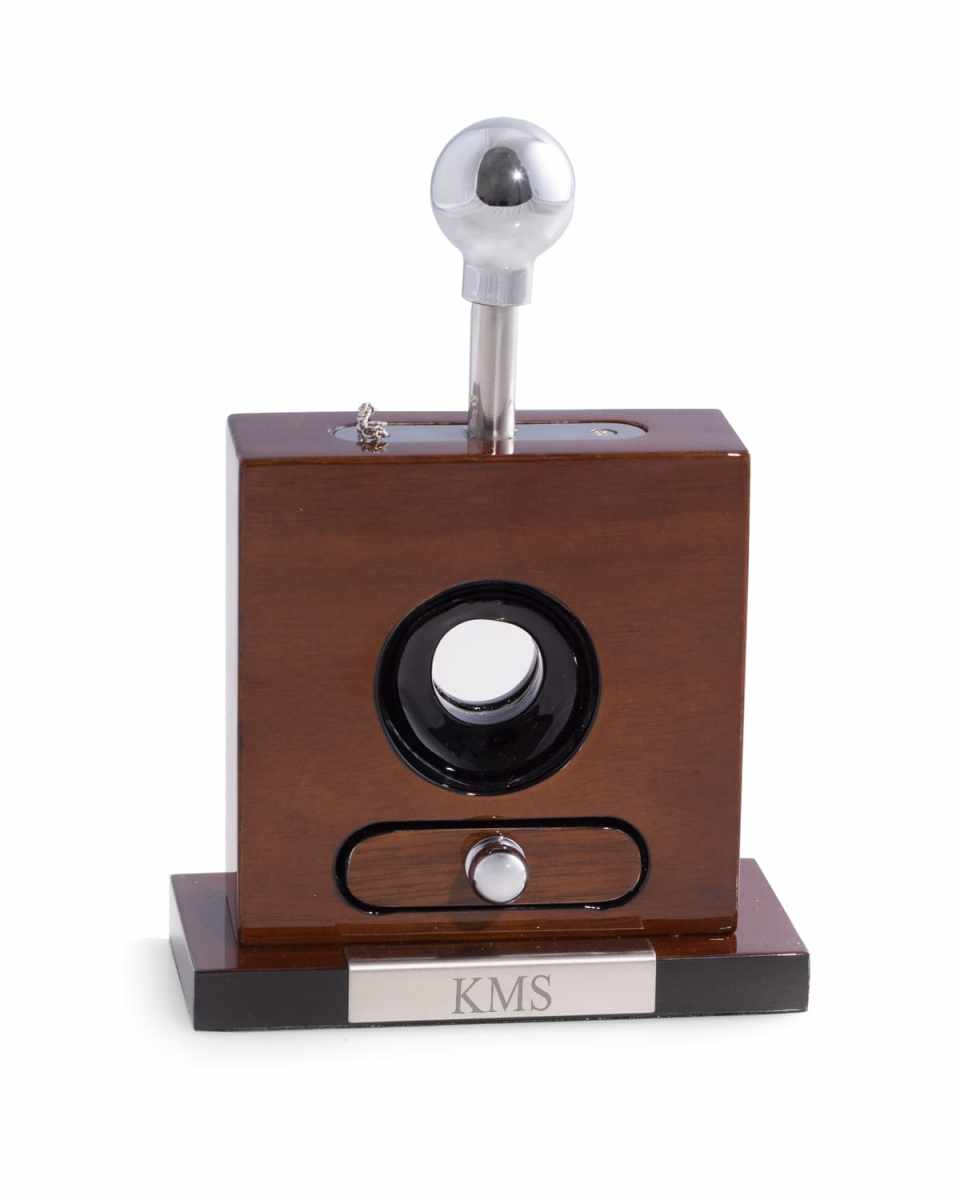 Men's Personalized Wooden Tabletop Cigar Cutter