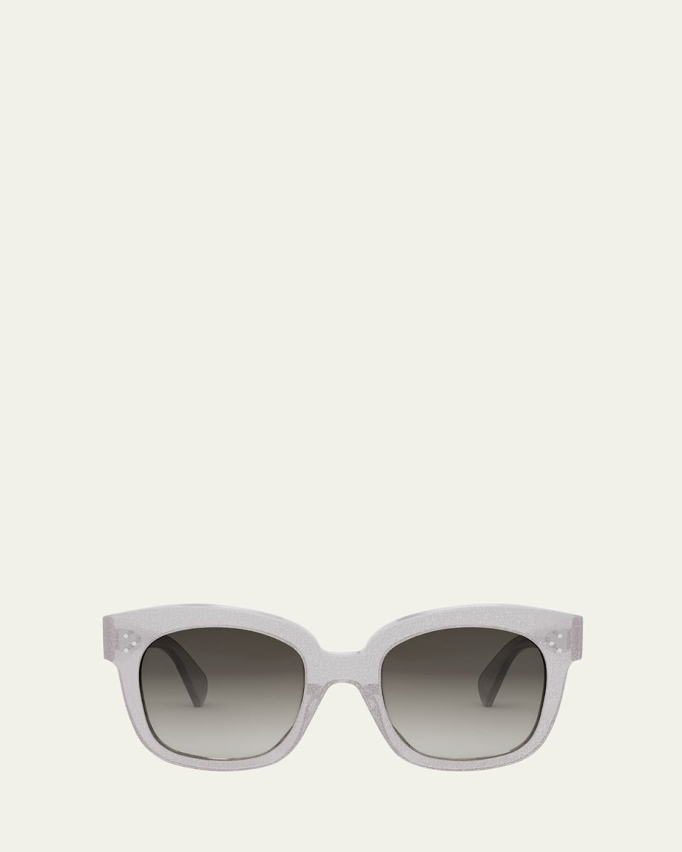 Glittery Bold Acetate Square Sunglasses