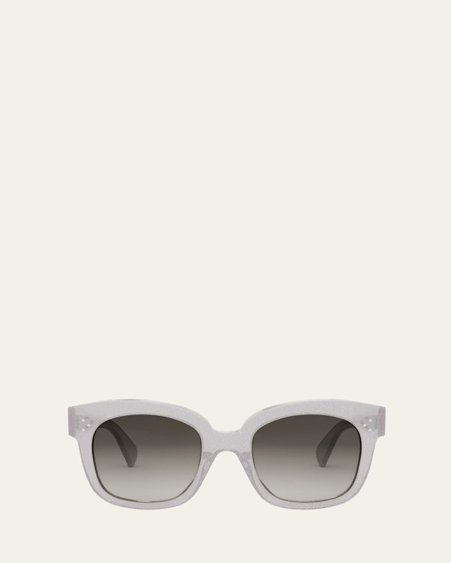 Glittery Bold Acetate Square Sunglasses