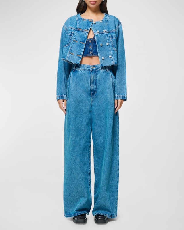 Capucine Cropped Denim Jacket