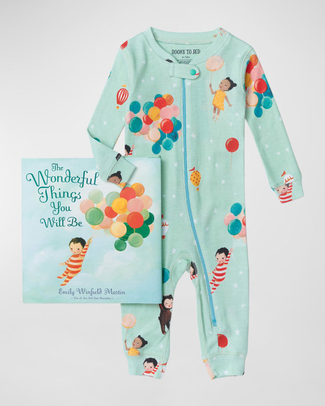 Kid's The Wonderful Things You Will Be Printed Pajama Set, Size 6M-24