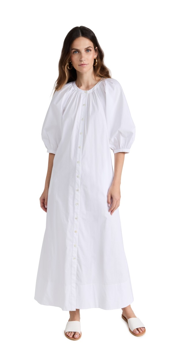 STAUD Vincent Dress White