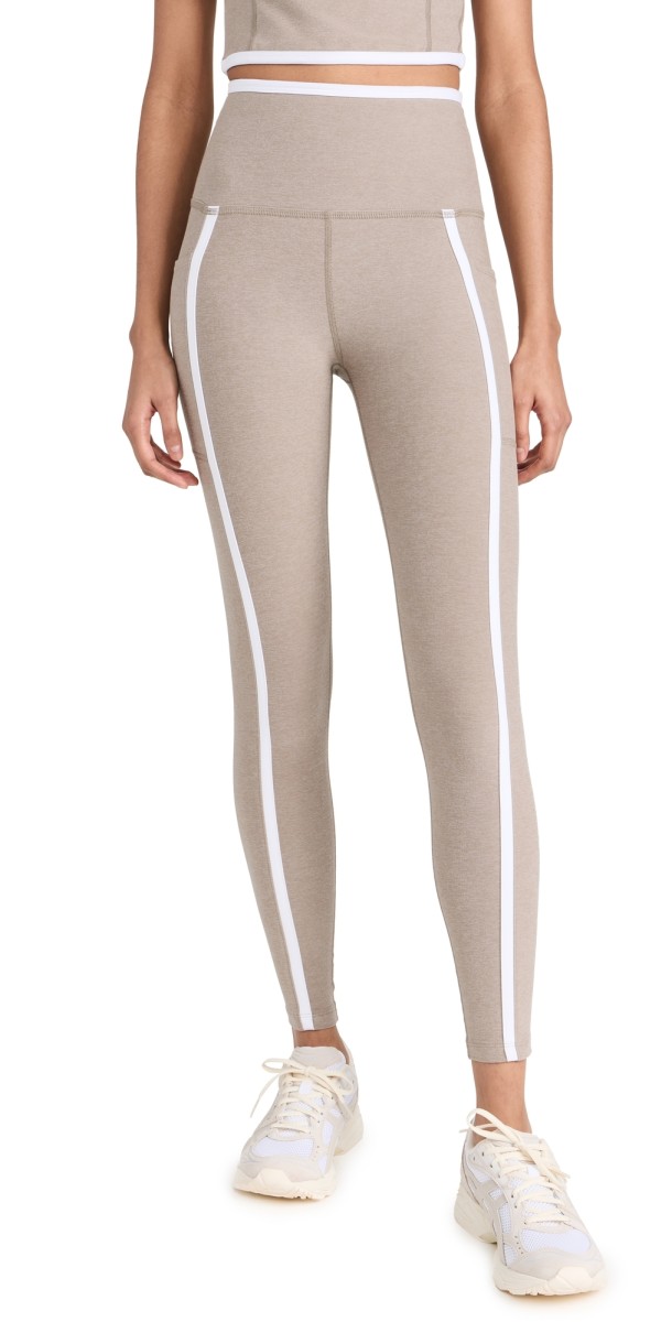 Beyond Yoga Spacedye New Moves High Waisted Midi Leggings Birch/Cloud White