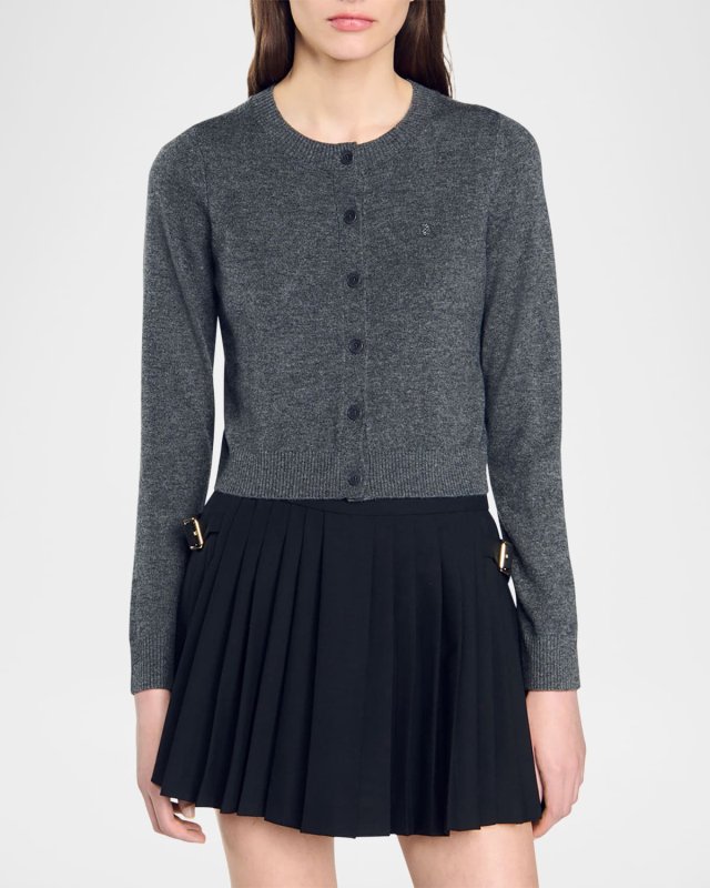 Bruyeres Crop Wool Cashmere Cardigan