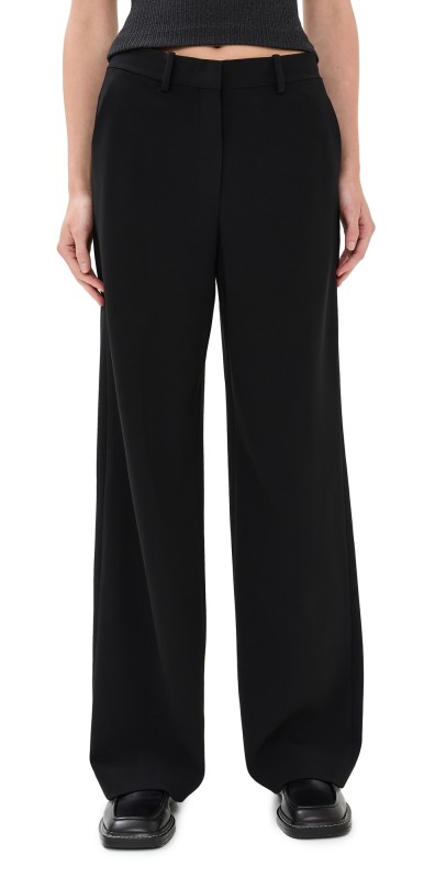 Theory Relax Straight Pants Black