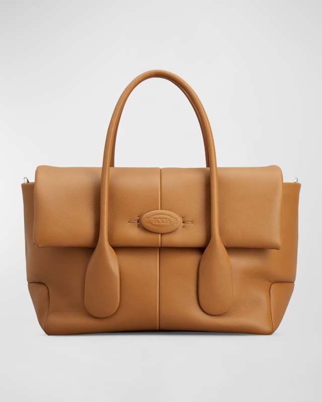 Small Flap Leather Top-Handle Bag
