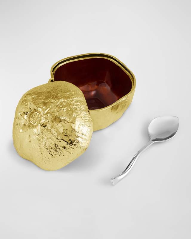 Pomegranate Mini Pot with Spoon