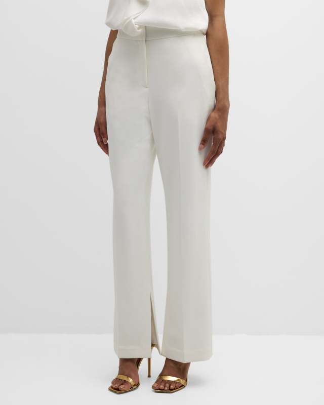 The Daniela Scalloped Slit-Hem Pants