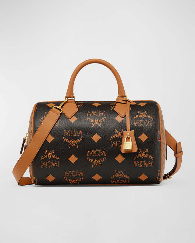 Ella Maxi Visetos & Lauretos Monogram Boston Bag
