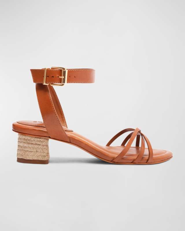 Alexandra Leather Ankle-Strap Sandals