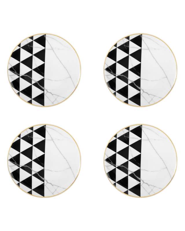 Carrara Dessert/Salad Plates, Set of Four