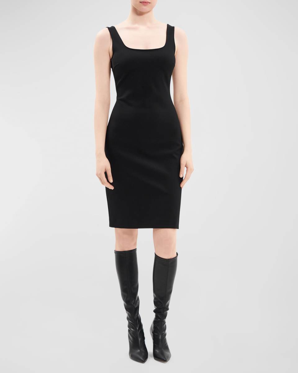 Bodycon Sleeveless Knee-Length Scoop-Neck Dress
