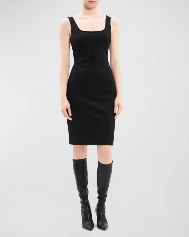Bodycon Sleeveless Knee-Length Scoop-Neck Dress