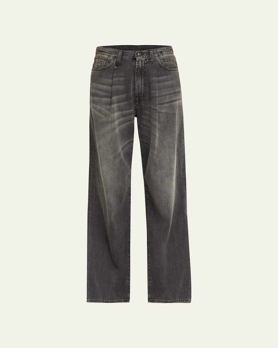 Damon Pleated Wide Baggy Jeans