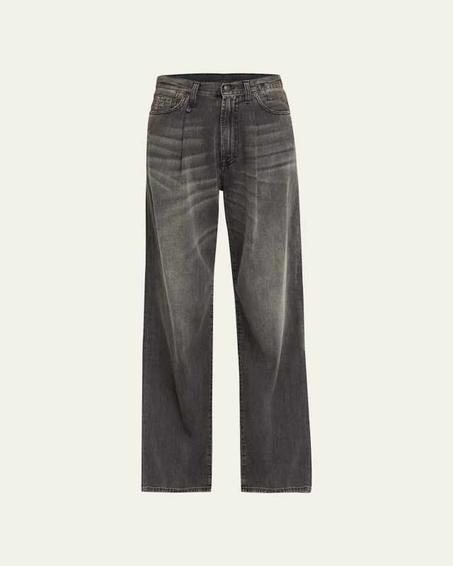 Damon Pleated Wide Baggy Jeans