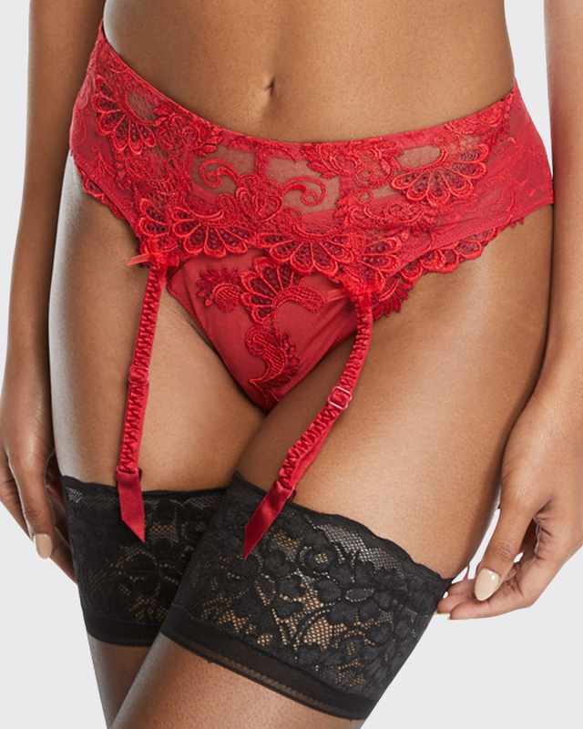 Dressing Floral Suspender Belt