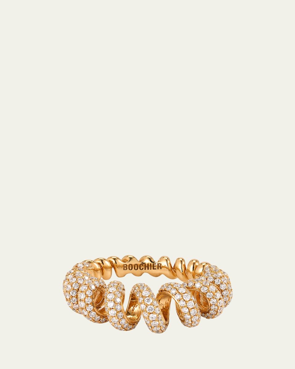18K Yellow Gold Jumbo Diamond Slinkee Ring